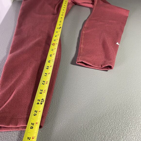 NIKE Therma-Fit Leggings Mid Rise Performance Athletic Womens L Pink Pomegranate - Picture 7 of 8